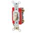 Single-Pole, Lighted Handle, LIT WHEN OFF Switch, 20A - Ivory (120/277V)