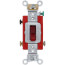 Single-Pole, LIT WHEN ON Pilot Light Toggle Switch, 20A - Red (120V)