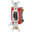 Double-Pole Industrial Grade, Self Grounding Locking Toggle Switch, 20A - Brown (120/277V)