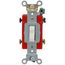Double-Pole Self Grounding Toggle Switch, Industrial Grade, Back & Side Wired - White (120/277V)