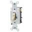3-Way Self Grounding Toggle Light Switch Back/Side Wired, Industrial Grade - Ivory (120/277V)