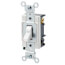 3-Way Grounding Toggle Light Switch, Back & Side Wired, Industrial Grade - White (120/277V)