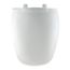 Round Plastic Toilet Seat, fits Eljer Emblem with Top-Tite Hinge (White)