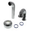 1-1/4" Chrome Plated Brass P-Trap w/Box Escutcheon, 17 GA L/CO