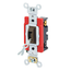 20A, 120/277V Toggle Locking 4-way AC Quiet Switch, Self Grounding, Back & Side Wired(Brown)