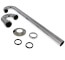 1-1/4" Chrome Plated Brass S-Trap, 20 GA w/ Flange