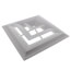 Series 24 8" (Wall Opening Size) Step Down Square Ceiling Diffuser (Steel)