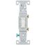 Single-Pole Grounding Toggle Switch, 15A - White (120V)