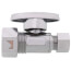 1/2" Nom Compression (5/8" OD) x 3/8" OD Compression Straight Stop Valve - LFBV894013, No Lead (Chrome)