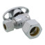 1/2" Nom Compression (5/8" OD) x 3/8" OD Compression Angle Stop Valve - LFBV894003, Lead Free (Chrome)
