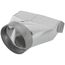 6" Galvanized Transition - Long Throat (3-1/4" x 10" Round)