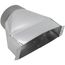 6" Galvanized Transition - Long Throat (3-1/4" x 10" Round)