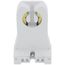 Fluorescent Lampholder, Medium Base, Captive Nut Screws Packed Bulk, Tall Profile - White (660W)