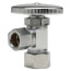 1/2" Nom Compression (5/8" OD) x 3/8" OD Compression Dual Handle Multi-Turn Angle Stop Valve - LF (Chrome)