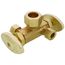 1/2" Nom Compression (5/8" OD) x 3/8" OD Compression Dual Handle Multi-Turn Angle Stop Valve - LF (Rough Brass)