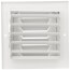 6" x 6" (Wall Opening Size) Three-Way White Sidewall/Ceiling Register (303 Series)