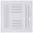 8" x 8" (Wall Opening Size) Four-Way White Sidewall/Ceiling Register (304 Series)