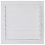 8" x 8" (Wall Opening Size) Four-Way White Sidewall/Ceiling Register (304 Series)