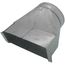 7" Galvanized Transition - Long Throat (3-1/4" x 10" Round)