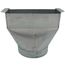7" Galvanized Transition - Long Throat (3-1/4" x 10" Round)