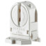 Fluorescent Lampholder, Miniature Base, w/ Panel Locator Post - White (120W)