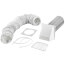 4" x 5 Ft. Flexible Foil Dryer Exhaust Transition Duct Wall Preferred Hood Vent Kit (White)