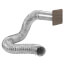 4" x 5 Ft. Flexible Foil Dryer Exhaust Transition Duct Louvered Vent Kit (Brown)
