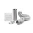 4" x 8 Ft. Flexible Semi-Rigid Dryer Exhaust Transition Duct Louvered Vent Kit (White)