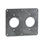 2, 1.56" Dia Single Receptacle Coverplate (Black)