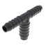 1/2" x 1/2" x 3/4" PVC Barbed Insert Reducing Tee (Insert x Insert x Insert)