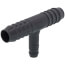 3/4" x 3/4" x 3/8" Spiral Barbed PVC Tee (Insert x Insert x Spiral Barb)
