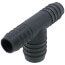 1" x 1" x 1-1/4" PVC Barbed Insert Reducing Tee (Insert x Insert x Insert)