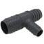 1-1/2" x 1-1/4" x 1" PVC Barbed Insert Reducing Tee (Insert x Insert x Insert)