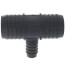 2" x 2" x 1" PVC Barbed Insert Reducing Tee (Insert x Insert x Insert)
