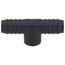 1" x 1" x 3/4" PVC Barbed Insert Reducing Tee (Insert x Insert x FIPT)