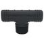 1-1/4" Barbed PVC Tee (Insert x Insert x MIPT)