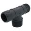1-1/4" Barbed PVC Tee (Insert x Insert x MIPT)