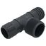 1-1/4" Barbed PVC Tee (Insert x Insert x MIPT)