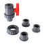 3/4" Gray PVC True Union Ball Valve