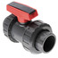 1-1/4" Gray PVC True Union Ball Valve