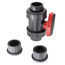 1-1/4" Gray PVC True Union Ball Valve