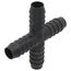 3/4" PVC Barbed Insert Cross (Insert x Insert x Insert x Insert)
