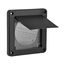 4" Black Plastic Single Flap Wall Exhaust Vent w/ Bug Screen