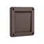 4" Brown Plastic Single Flap Wall Exhaust Vent w/ Bug Screen