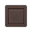 4" Brown Plastic Single Flap Wall Exhaust Vent w/ Bug Screen