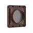 4" Brown Plastic Single Flap Wall Exhaust Vent w/ Bug Screen