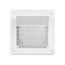 4" White Plastic Single Flap Vent with Bug Screen