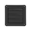 4" Black Plastic Louvered Wall Exhaust Vent w/ 1/8" Metal Bug Screen, Flush Mount
