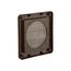 4" Brown Plastic Louvered Wall Exhaust Vent w/ 1/8" Metal Bug Screen, Flush Mount