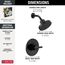 Nicoli Monitor 14 Series H2okinetic Shower (Matte Black), 142749-BL